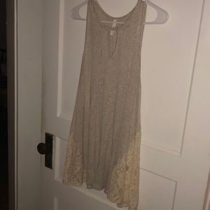 Lace beige tank tunic